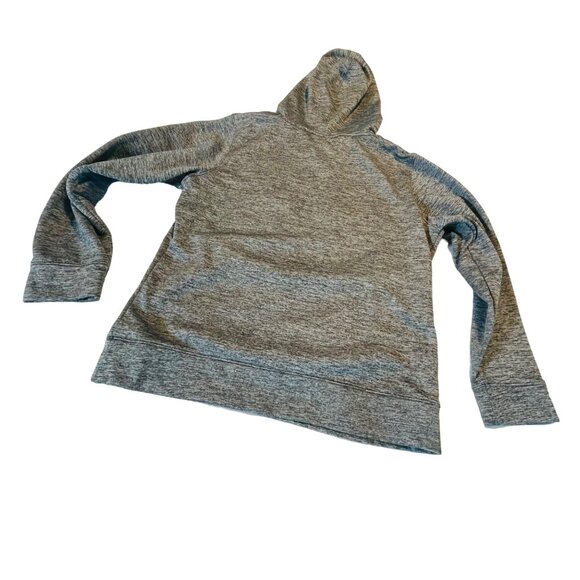 Under Armour Girls Hoodie M Medium Loose Fit Pink Logo Heathered Gray - Picture 6 of 8